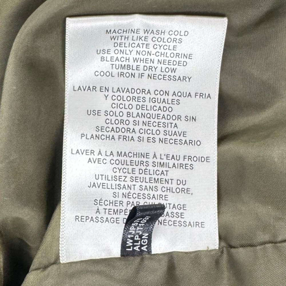 Levi's Women's L Melanie Newport Bomber Jacket Coat Olive Green Utility Zip Up - Picture 6 of 12